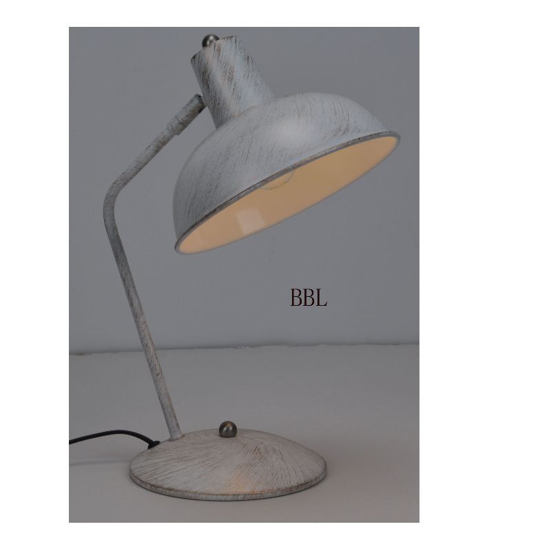 Lampa de masă cu funcție de reglare a nuanței metalice și auriu periat alb
