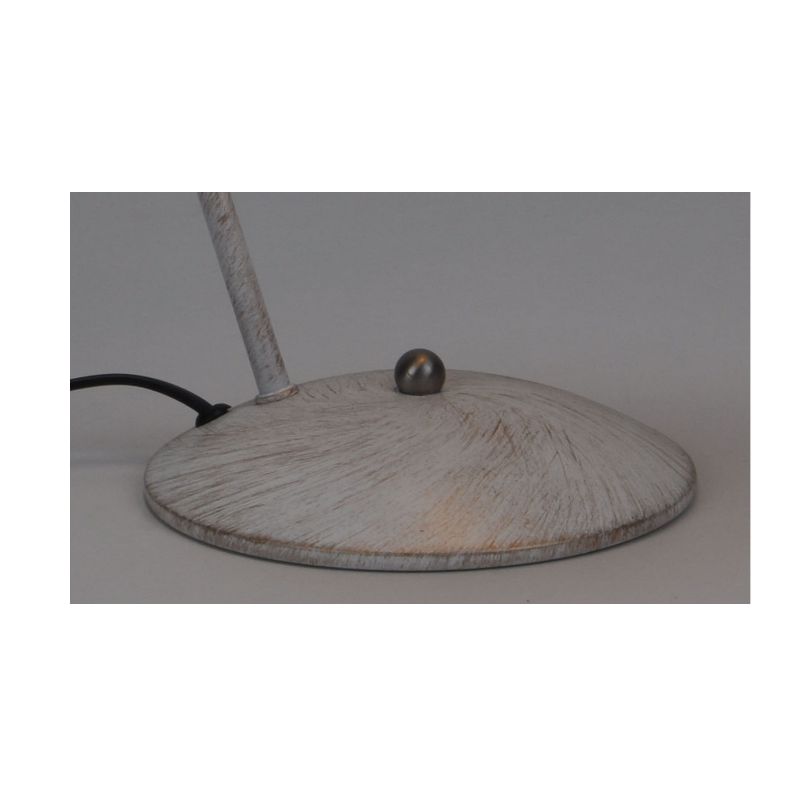 Lampa de masă cu funcție de reglare a nuanței metalice și auriu periat alb