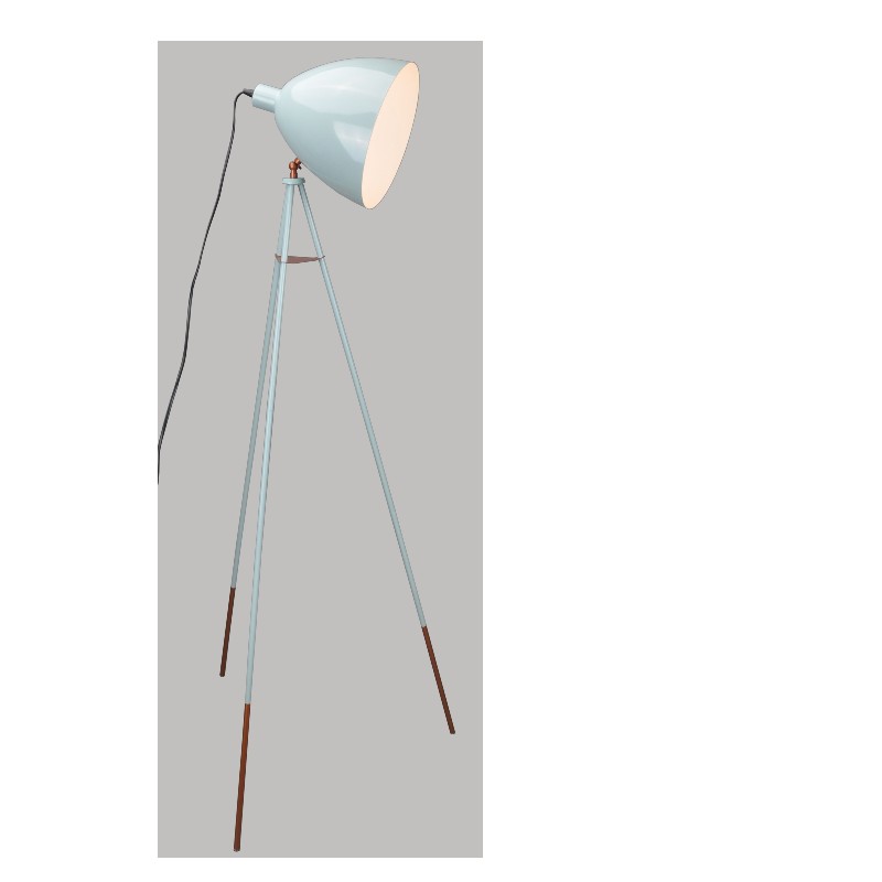 Lampa de podel cu trepied cu nuanță metalică și funcție de reglare