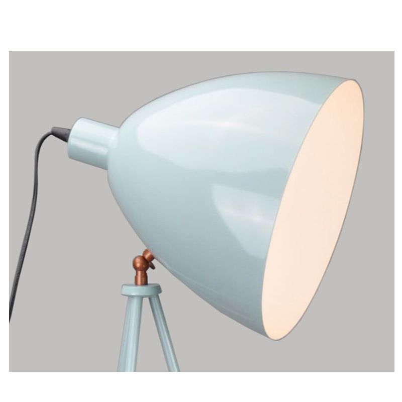 Lampa de podel cu trepied cu nuanță metalică și funcție de reglare