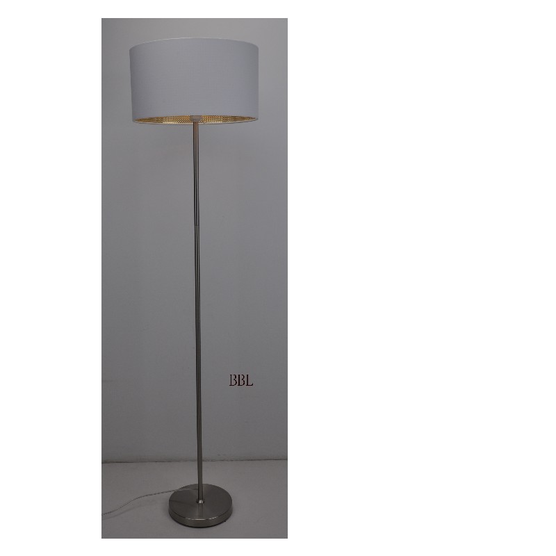 Lampa moderna de podea cu nuanta de tesatura
