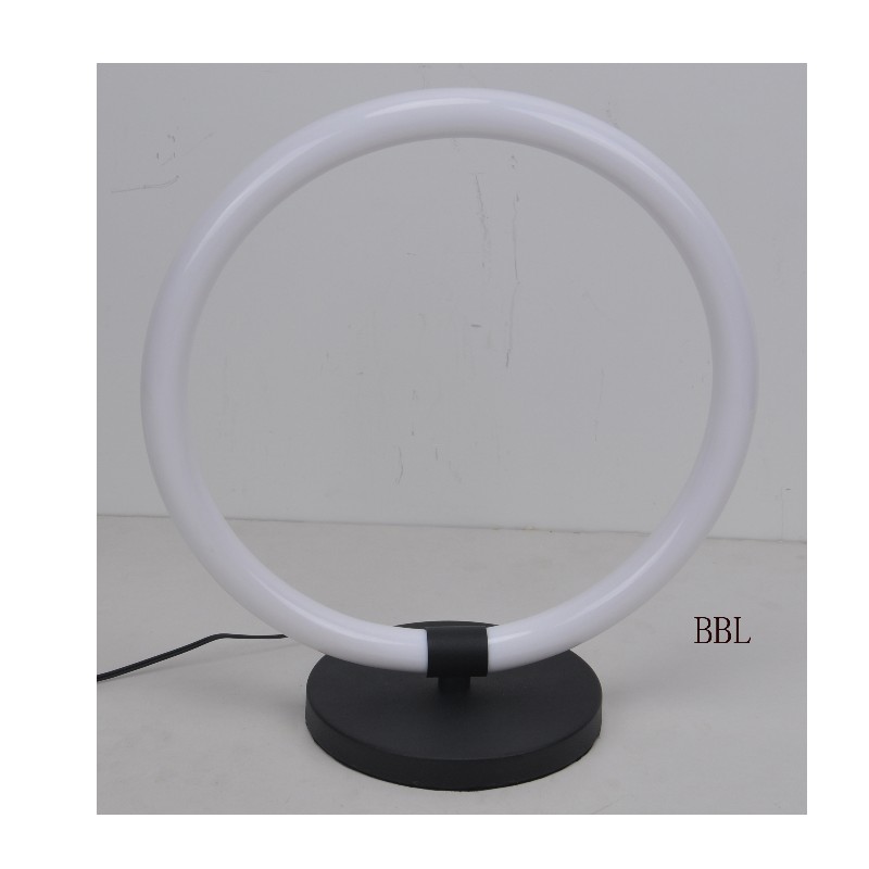 Lampă de masă LED cu inel rotund acrilic