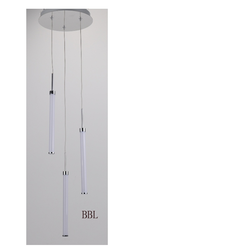 Lampă pandantivă LED cu tub acrilic drept