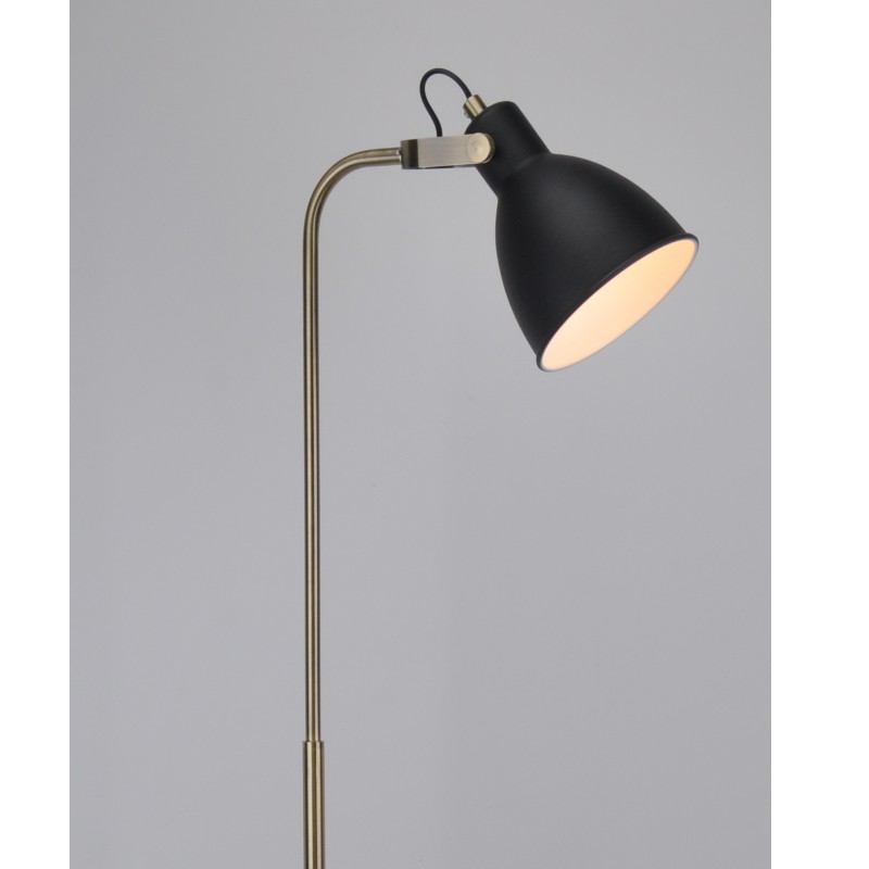 Lampă de pardoseală cu nuanță de U-paranteză și metal
