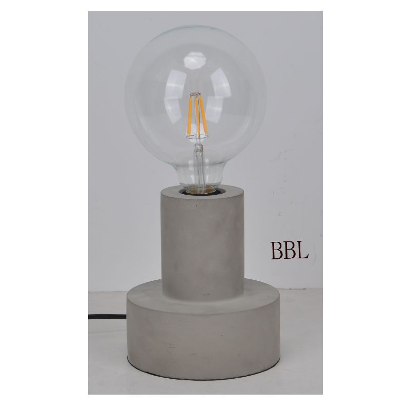 Lampa de masă cu bază din beton cu două niveluri