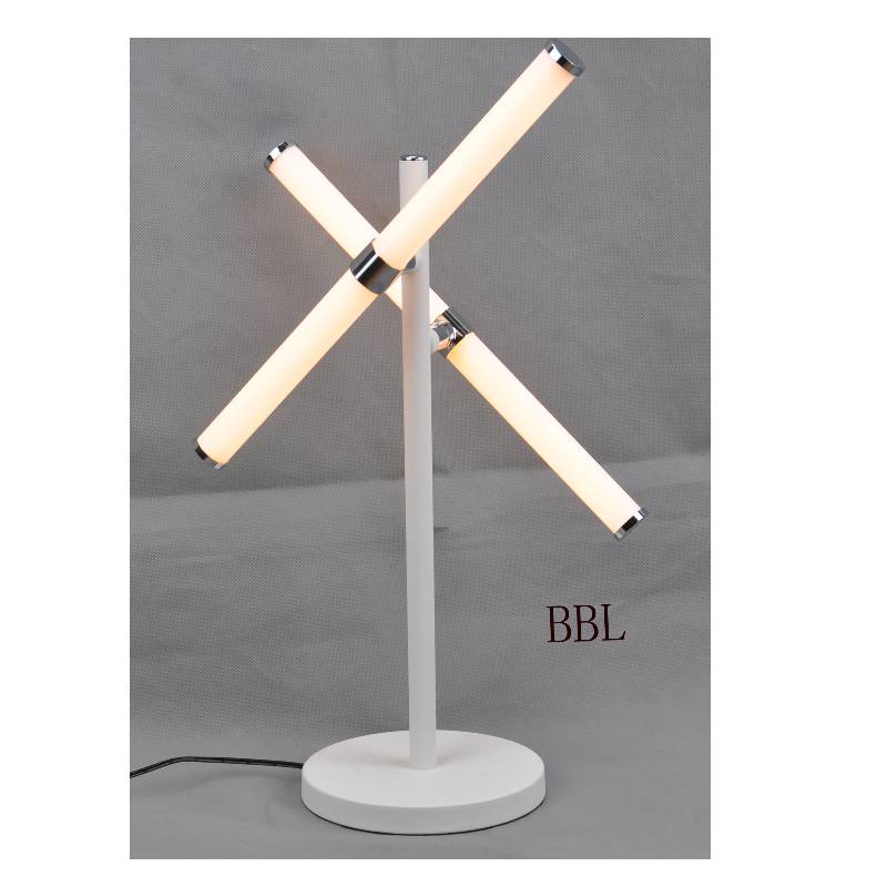 Lampa de masă LED cu tub rotativ acrilic de 2 buc, fără umbră