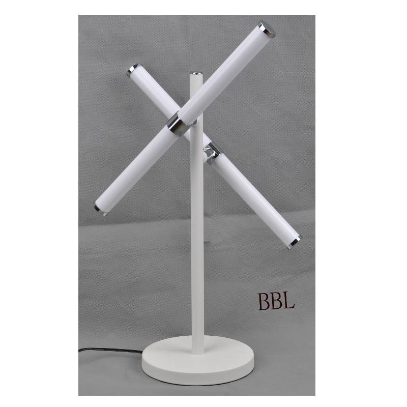 Lampa de masă LED cu tub rotativ acrilic de 2 buc, fără umbră