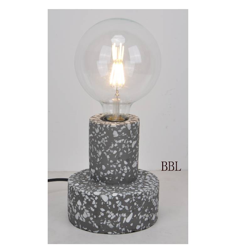 Lampa rotunda de mozaic din beton natural