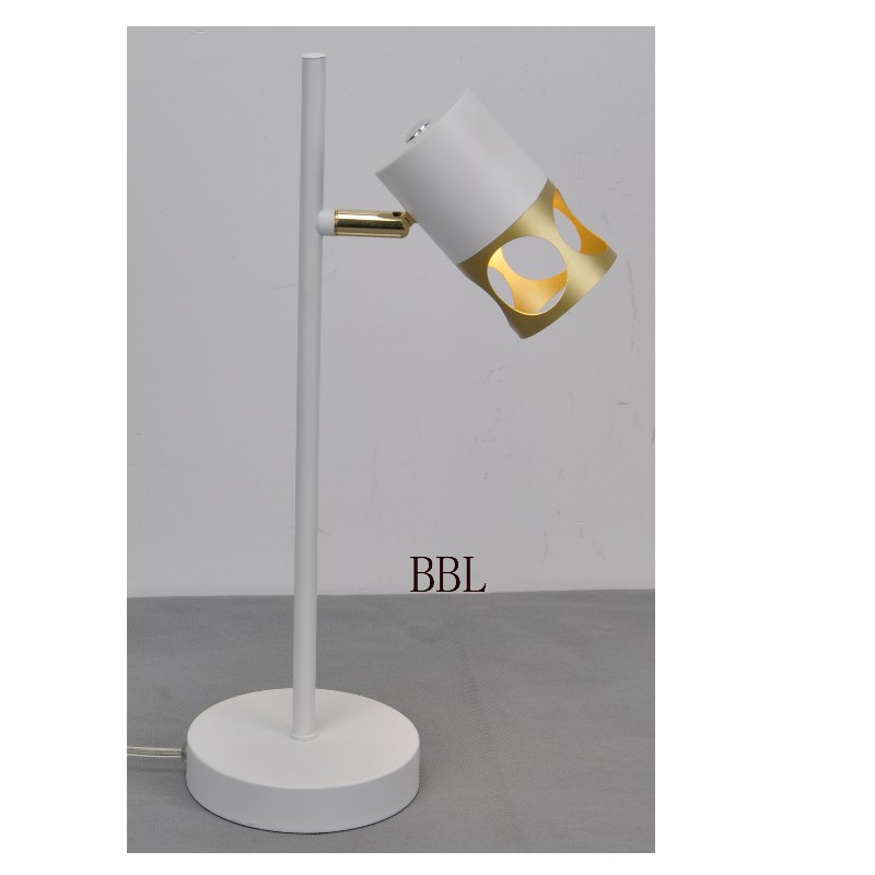 Lampă de masă modernă cu nuanţă albă de aur