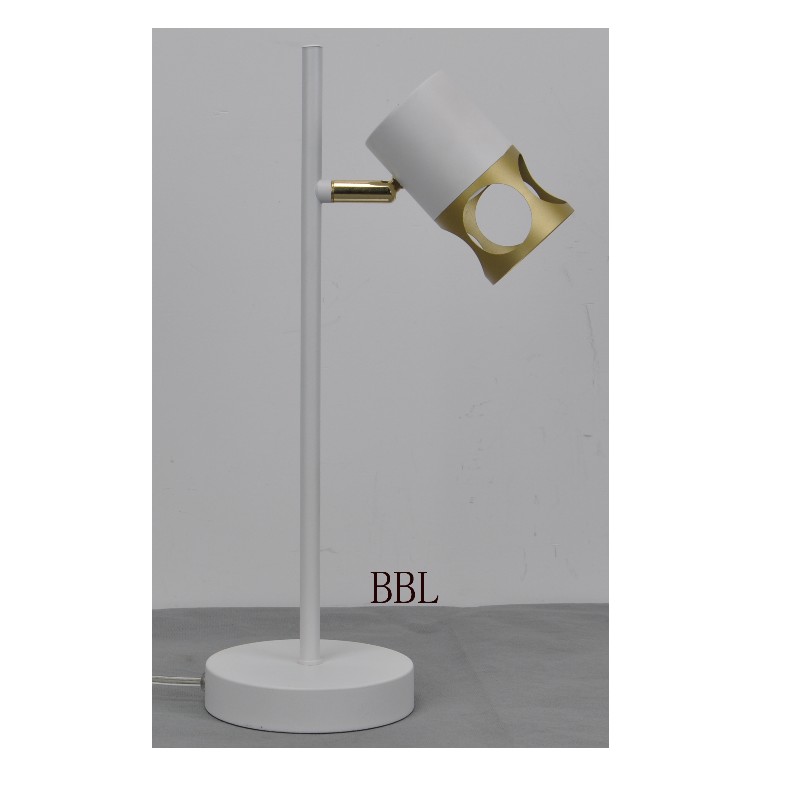 Lampă de masă modernă cu nuanţă albă de aur