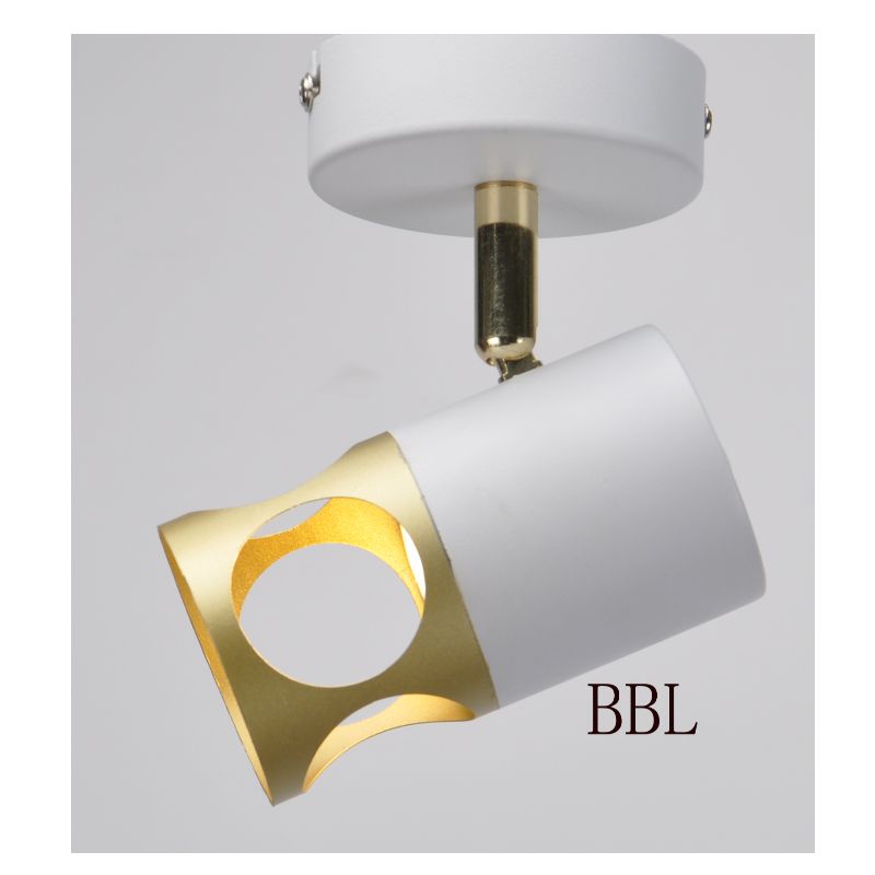 Modern spot light-1 cu alb + gold metal shade, poate ajusta direcţia