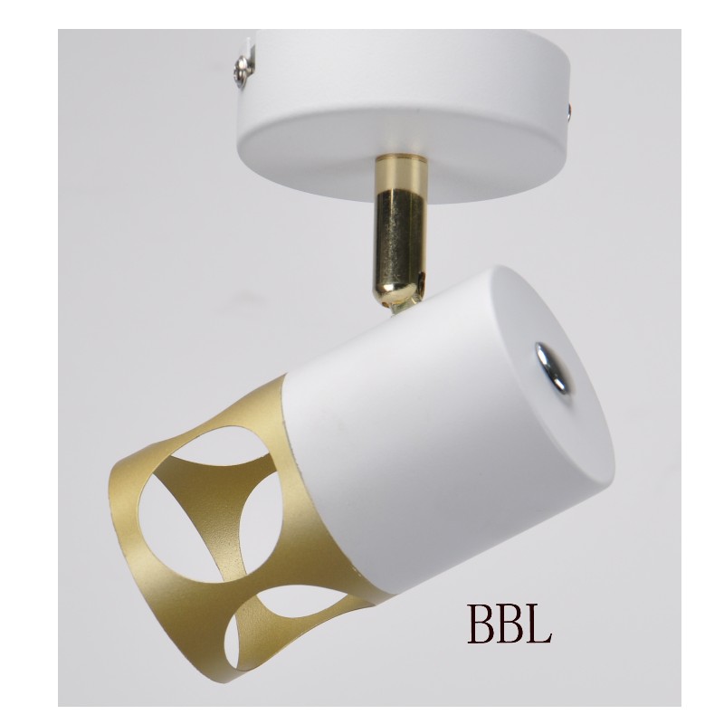 Modern spot light-1 cu alb + gold metal shade, poate ajusta direcţia