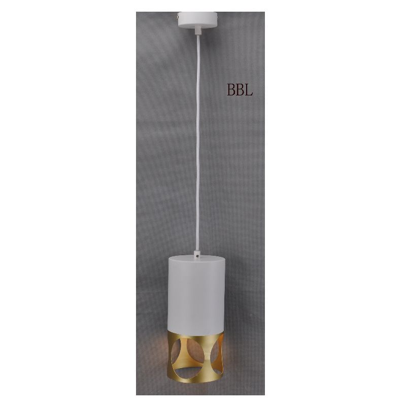 Lampă-1 pandantivă modernă cu nuanţă albă de aur